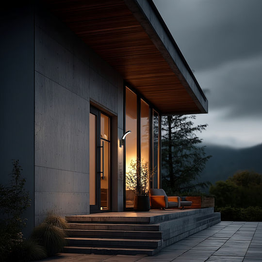 Maclean Energy Wall-Mounted Outdoor Light LED IP54 10W with Natural White Light