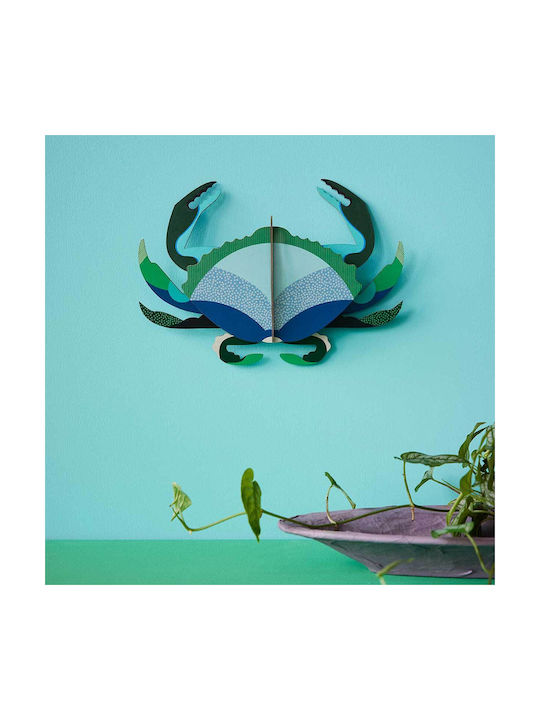 Studio Roof Blue Wall Decor Made of Paper 29x7.7x20cm