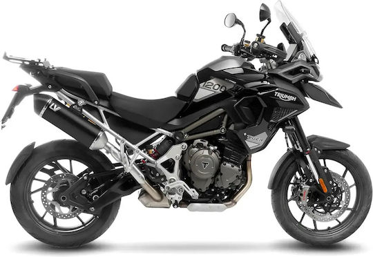 Leovince Крайна Тръба На Изпускателната Система Lv-14 Black Edition Три-овална Конична 15628b