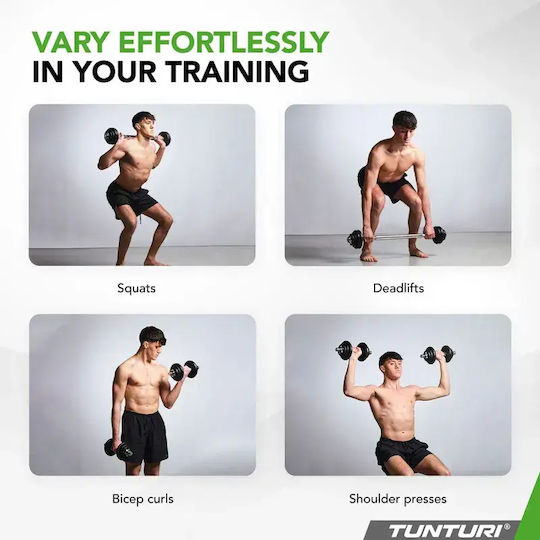 Tunturi Dumbbell Set with Bar Total Weight 20kg