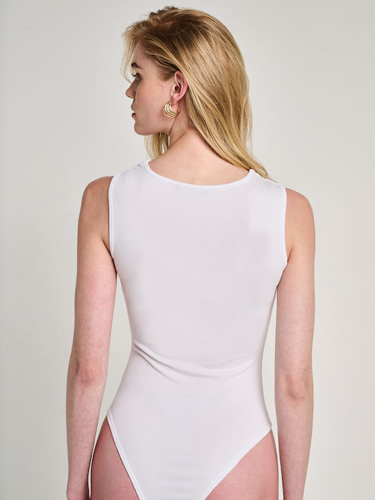 Women's Sleeveless Bodysuit White 63-409.055.n0010
