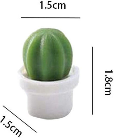 Set 6 Refrigerator Magnets Alista Home Cactus In Pot Model Made Abs Magnet Green White