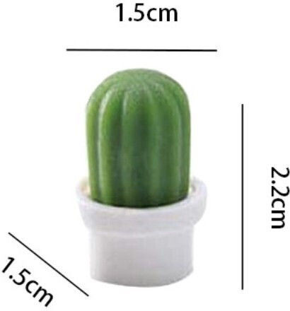Set 6 Refrigerator Magnets Alista Home Cactus In Pot Model Made Abs Magnet Green White
