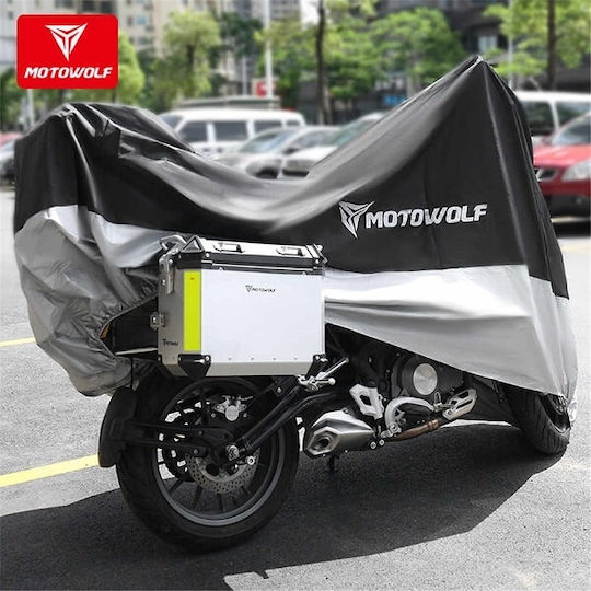Motowolf Κουκούλα Μηχανής Αδιάβροχη MDL0802B XXXXL Μ210xΠ210xΥ140εκ.