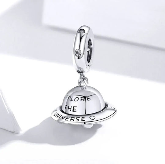 Ασημενιο Charm 925 Space Cat