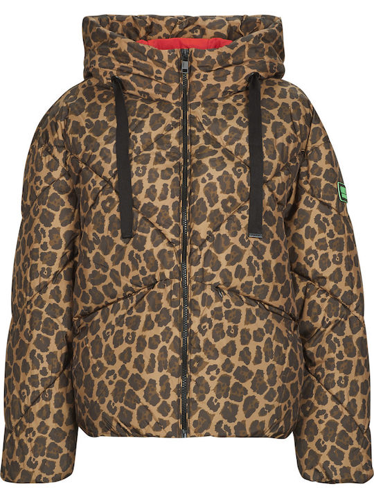 Women's Short Puffer Jacket for Winter Cocoa Creme