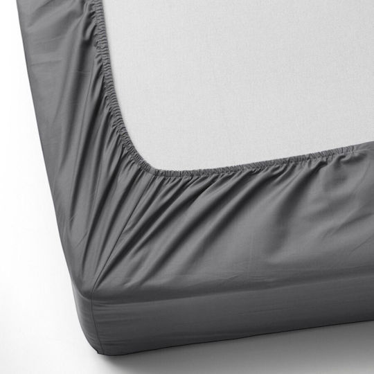 First Choice Σετ King Size 3τμχ 200x200εκ. με Λάστιχο Γκρι