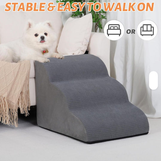 Dog Car Steps Gray