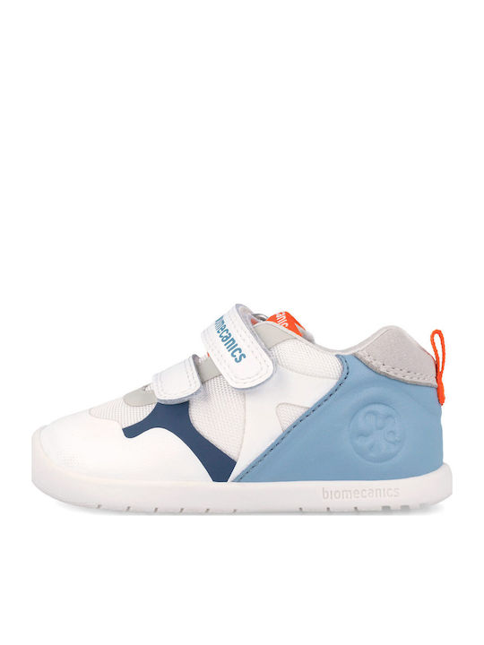 Kids Anatomic Sneakers with Hoop & Loop Closure White