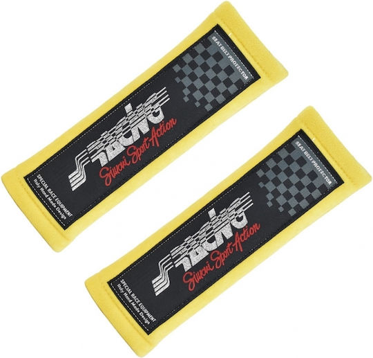 Simoni Racing Μαξιλαράκια Ζώνης Αυτοκινήτου Κίτρινα 2τμχ