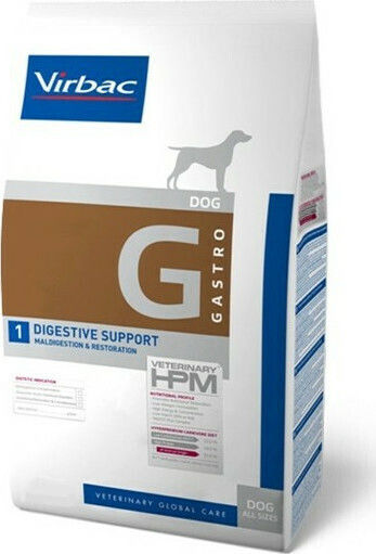 Virbac Gastro Digestive Support 12kg Hrană Uscată Dietetic pentru Câini Adulţi cu Pui și Carne de porc