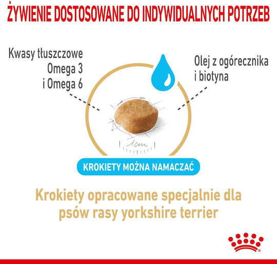 Royal Canin Yorkshire Terrier 8+ 3kg Ξηρά Τροφή για Ηλικιωμένους Σκύλους Μικρόσωμων Φυλών με Πουλερικά και Ρύζι