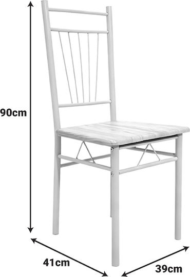 Pakketo Esszimmermöbel-Set Mit 4 Stücken Roza Mit 65x120cm Tisch