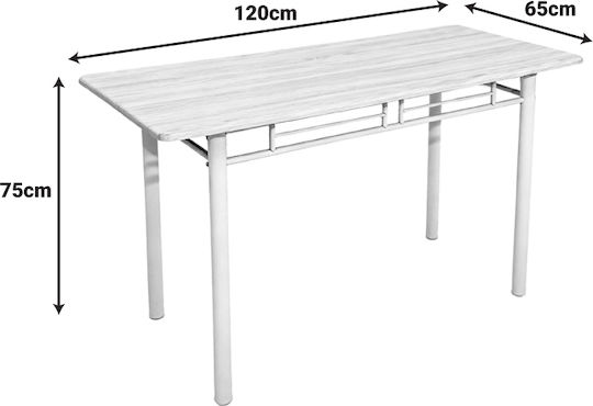 Masa de Bucătărie Roza cu 4 Scaune 65x120cm