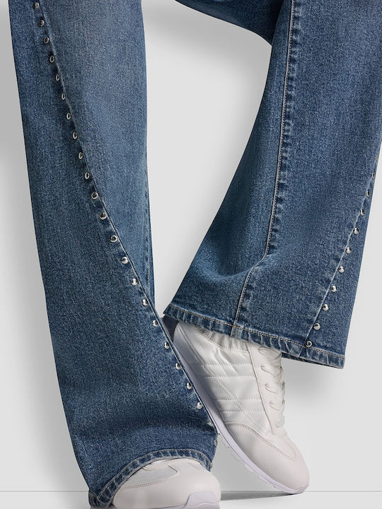 High Rise Women's Jean Pants in Wide Leg Style
