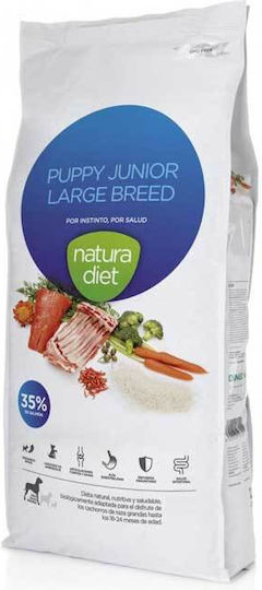 Dingonatura Natura Diet Puppy Junior Large 12kg Dry Food for Large Breed Puppies with Lamb, Rice and Salmon
