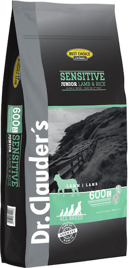 Dr.Clauder's Best Choice Sensitive Junior 12.5kg Ξηρά Τροφή χωρίς Σιτηρά για Κουτάβια με Αρνί και Ρύζι