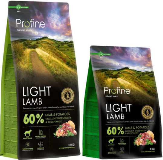 Profine Light Lamb 12kg Ξηρά Τροφή Σκύλων Διαίτης με Αρνί και Πατάτες