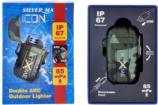 Silver Match Brichetă Electrică Argintie