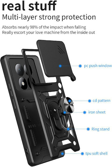 Techsuit Camshield Series Rückseite Hülle Rose Gold für Redmi Note 15
