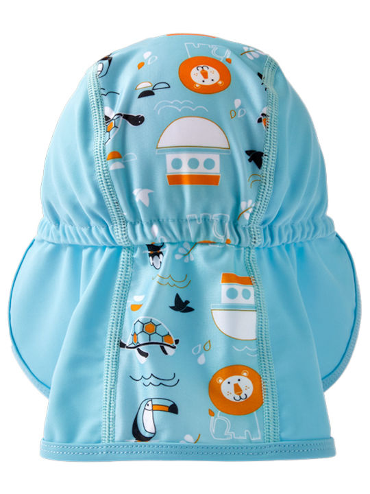 Splash About Kids' Hat Jockey Fabric Sunscreen Light Blue