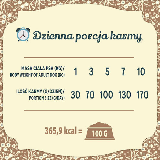 Dog Food 1.6kg Hrană Uscată pentru Câini de Rase Mici cu Carne, Iepure, Urechiat, Miel și Prepeliță