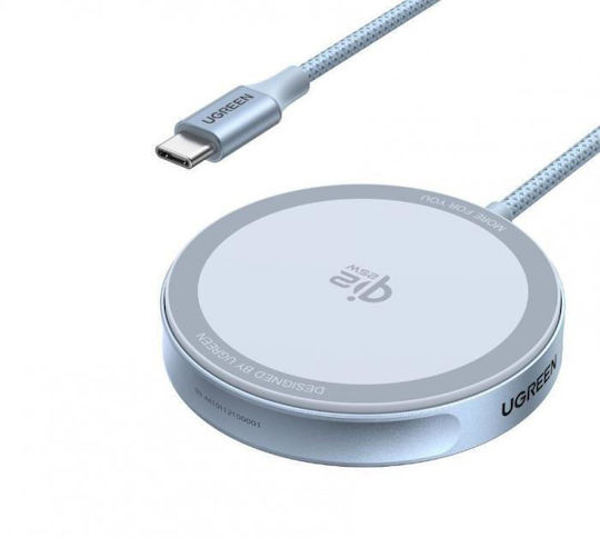 Ugreen Асимов Зарядно Устройство Qi2 GaN 25W Сиво (W753)