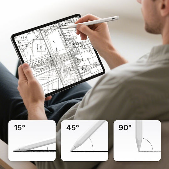 Metapen A8 Digital Touch Pen mit Palm Rejection für iPad in Weiß Farbe