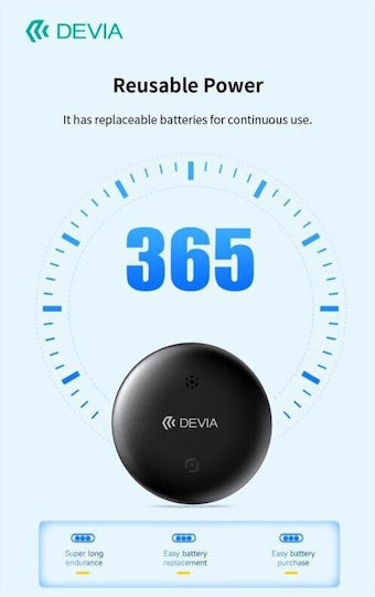 Devia EM611 Compatibil Cu Apple Find My & Google Find Hub Alb