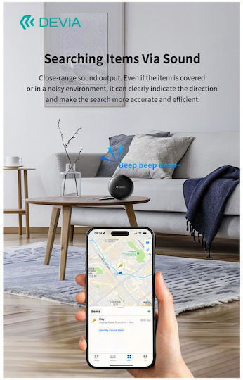 Devia EM611 Compatibil Cu Apple Find My & Google Find Hub Alb