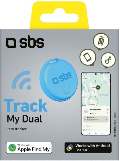 SBS Track My Dual Apple Find My & Google Find Hub Μπλε