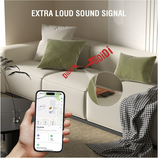 4Smarts SkyTag Card Duos Apple Find My & Google Find Hub Μαύρο