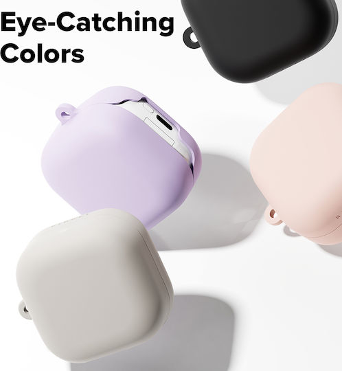Ringke Silicone Case with Hook in Pink for Galaxy Buds4 / 4 Pro