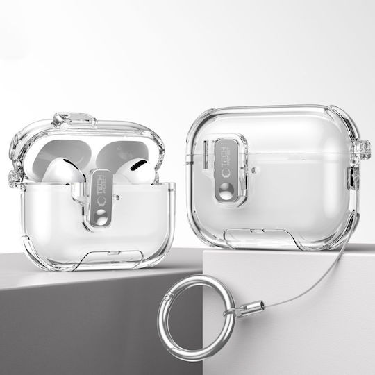 Tech-Protect Hülle Silikon mit Haken in Grün Farbe für Apple AirPods Pro 3