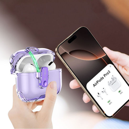 Tech-Protect Hülle Silikon mit Haken in Grün Farbe für Apple AirPods Pro 3