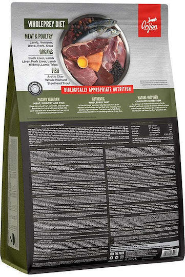 Orijen Tundra 2kg Ξηρά Τροφή χωρίς Σιτηρά & Γλουτένη για Ενήλικους Σκύλους με Αρνί, Πάπια και Τάρανδο