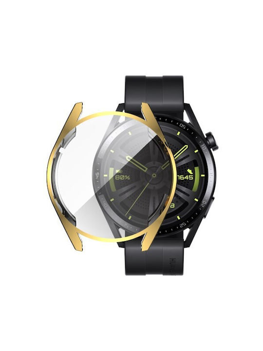 Electroplated Θήκη Σιλικόνης σε Χρυσό χρώμα για το Huawei Watch GT 3 42mm Electroplated Θήκη Σιλικόνης σε Χρυσό χρώμα για το Huawei Watch GT 3 42mm