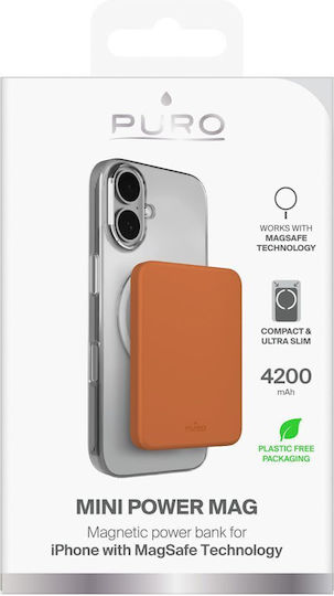 Puro MagSafe Power Bank 4200mAh Πορτοκαλί