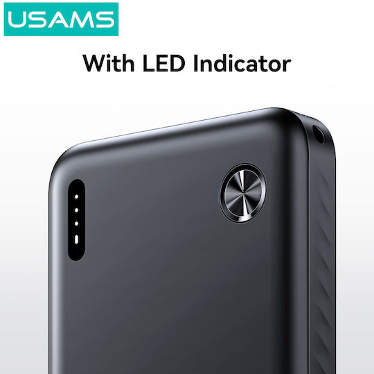 Usams PB83 Power Bank 10000mAh with 2 USB-A Ports and USB-C Port Power Delivery / Quick Charge 3.0 White