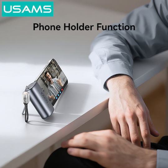 Usams PB82 Power Bank 10000mAh 20W Power Delivery Gray