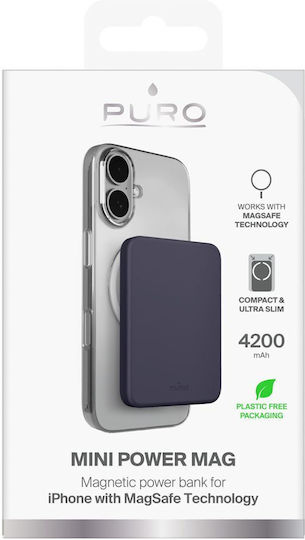 Puro MagSafe Power Bank 4200mAh Μαύρο