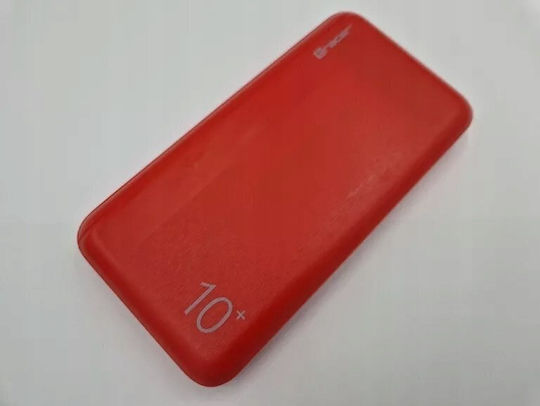 Tracer Walker Power Bank 10000mAh with 2 USB-A Ports and USB-C Port Red