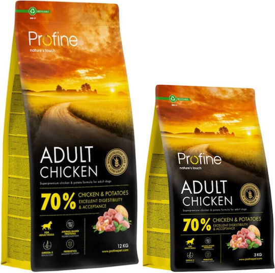Profine 3kg Dry Food for Adult Dogs with Chicken and Potatoes