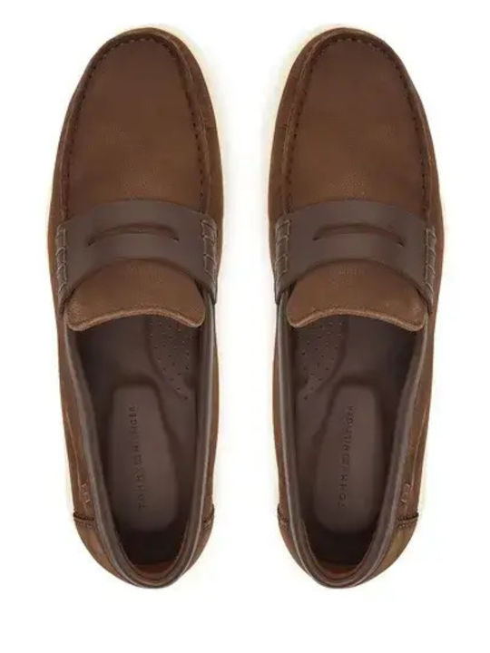 Leather Men's Moccasins in Brown Colour