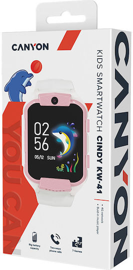 Canyon Cindy Smartwatch με SIM (Ροζ)