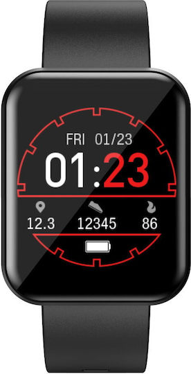 Lenovo E1 PRO Smartwatch με Παλμογράφο (Μαύρο)