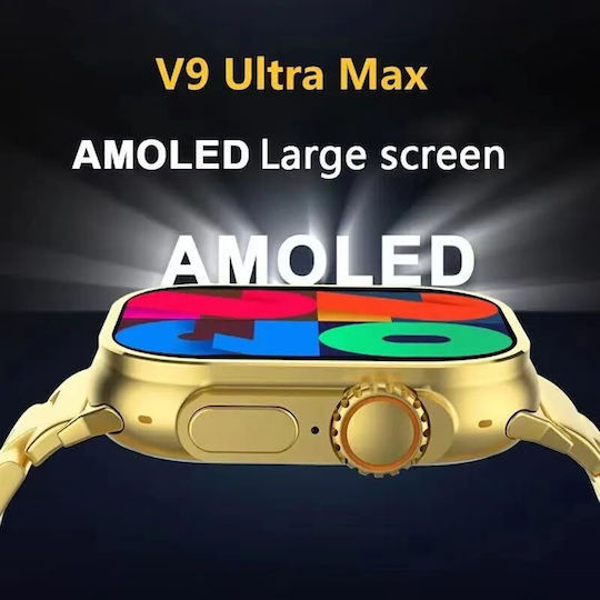 Ultra 9 Max Smartwatch mit Pulsmesser (Gold / Black)