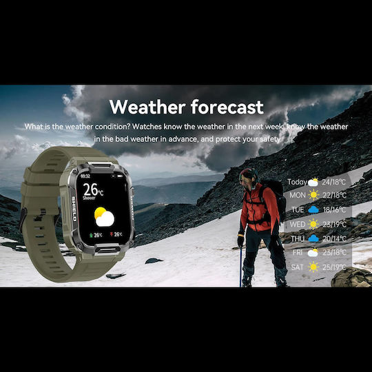 Mk66 1.85 Inch Color Screen Smart Watch Support Heart Rate Monitoring Blood Pressure Monitoring Yellow