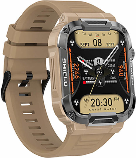 Mk66 1.85 Inch Color Screen Smart Watch Support Heart Rate Monitoring Blood Pressure Monitoring Yellow