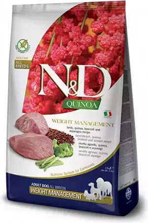 Farmina N&D Quinoa Weight Management 7kg Dry Food Grain-Free for Adult Dogs with Lamb